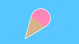 Růžová zmrzlina
