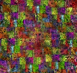 Psychedelic Squares Background