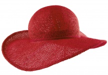 Chapéu de palha vermelho