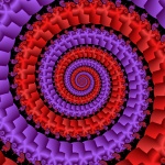 Rotviolette Spirale