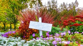 Sign in Autumn Garden