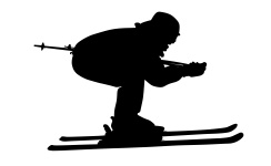 Skier, Aerodynamic,isolated,
