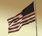 Sunrise American Flag Background