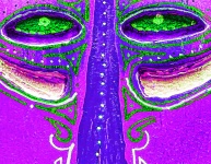 Máscara tribal púrpura