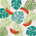 Tropischer Blatt-Frucht-Hintergrund