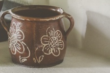 Vintage ceramiczny garnek