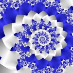 白色的蓝色螺旋