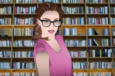 Vrouw Studenten Bibliotheek Boeken