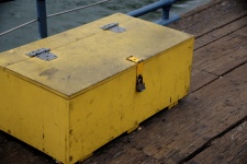 Wooden Box with Padlock