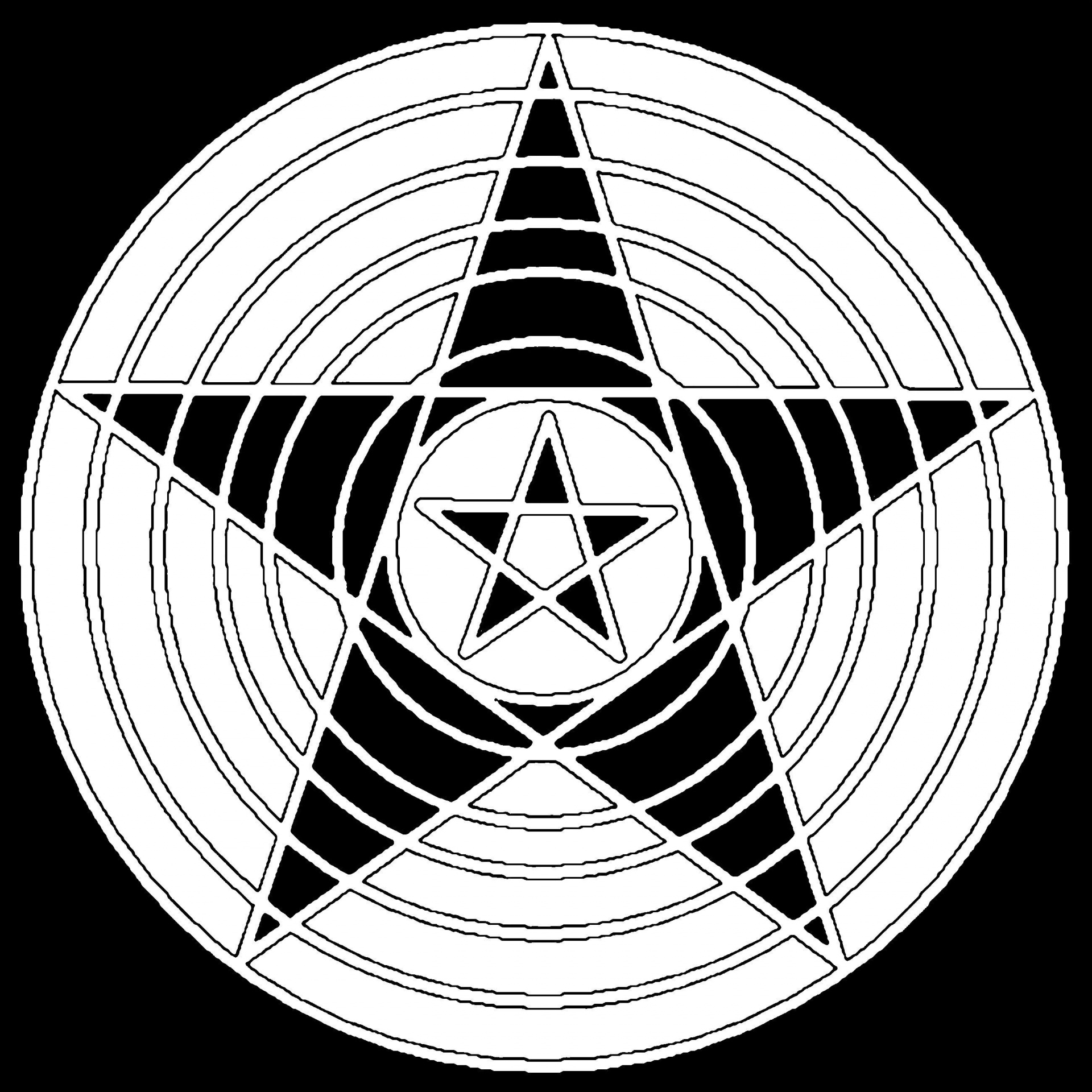 Abstract decoratief Pentagram