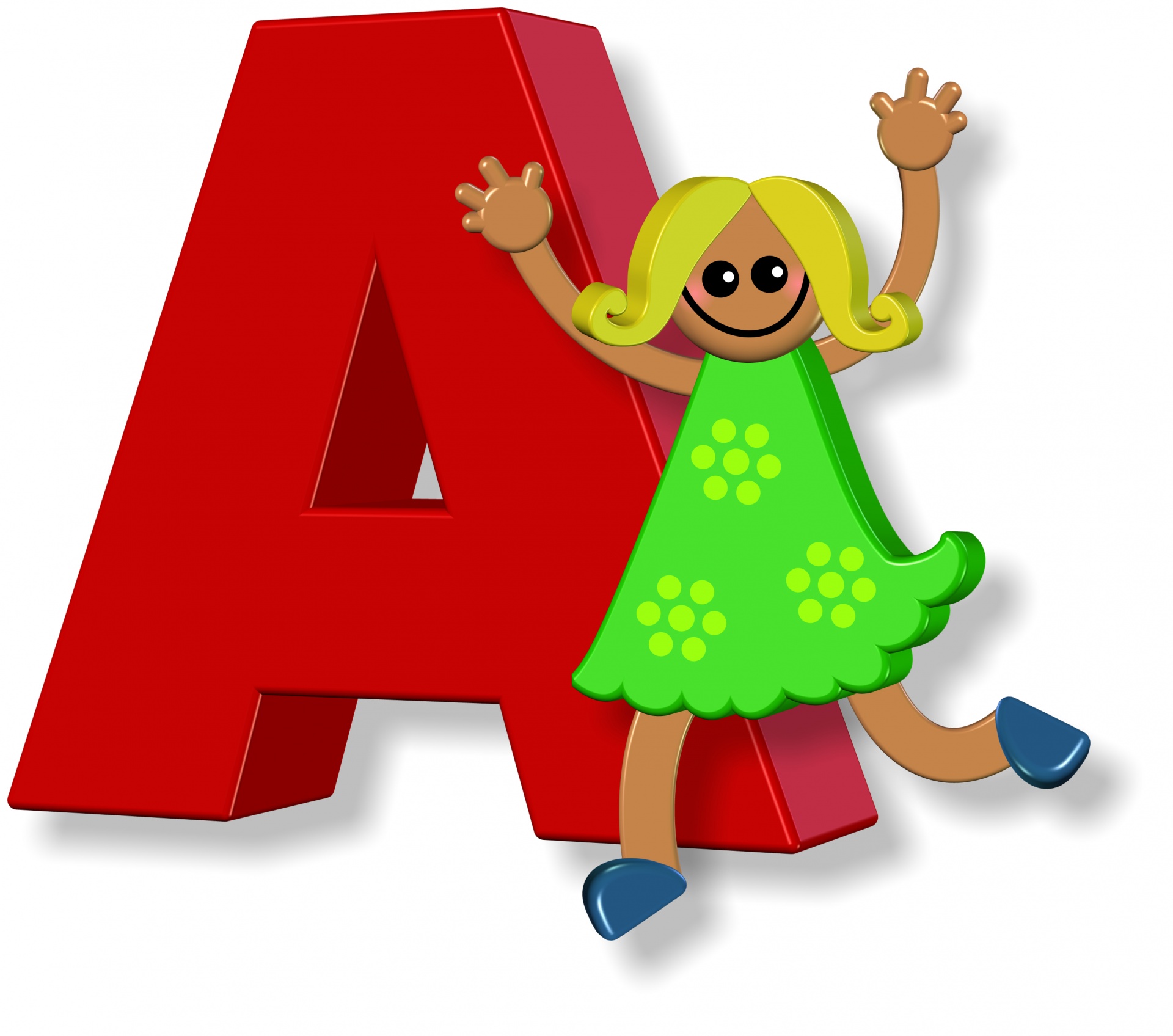 Alfabet Een meisje