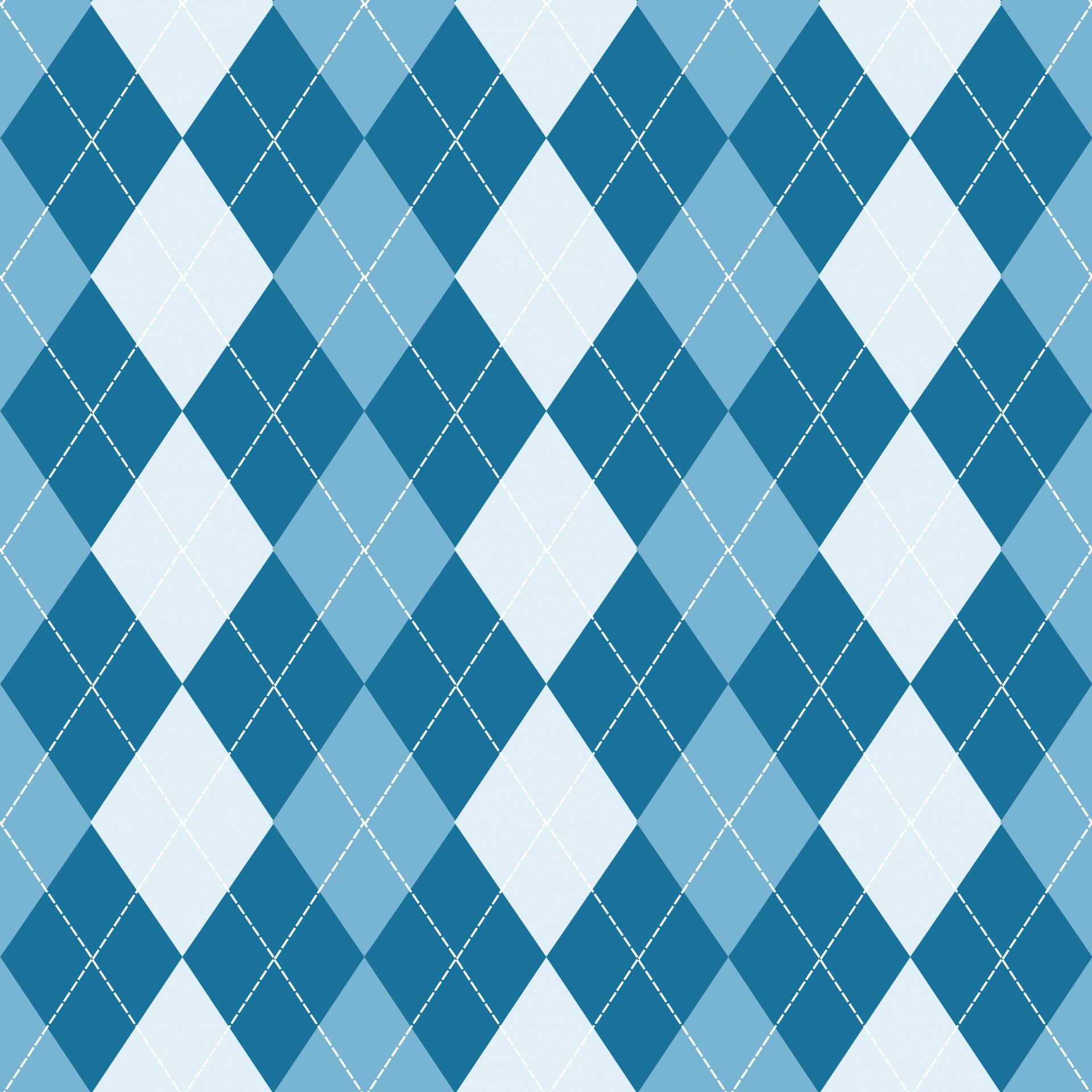 Argyle Pattern Wallpaper Blauw