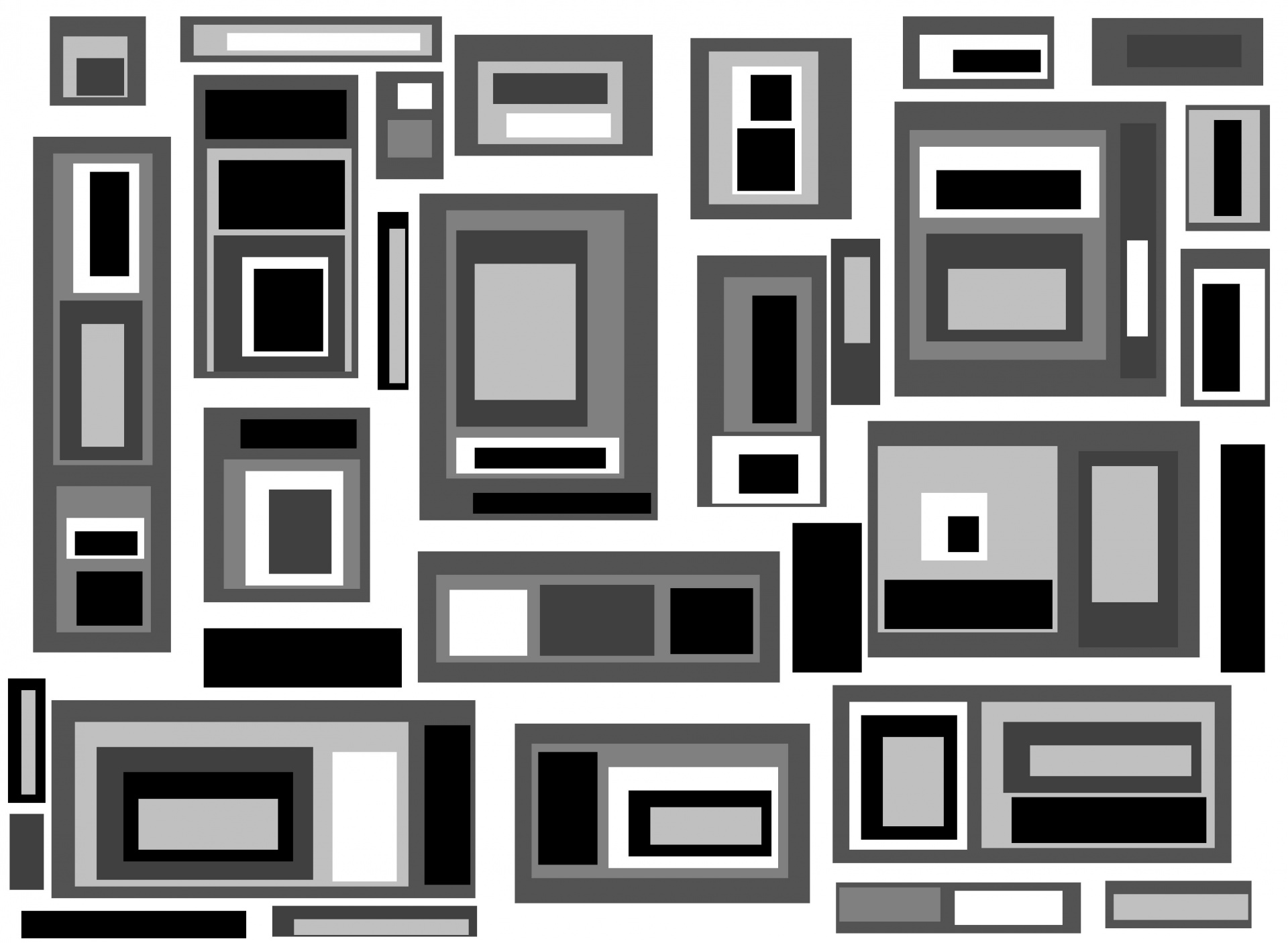 Zwarte en grijze vierkante blokken