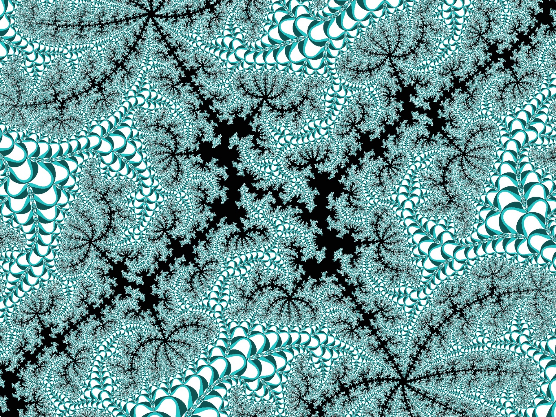 Blue fractale patroon