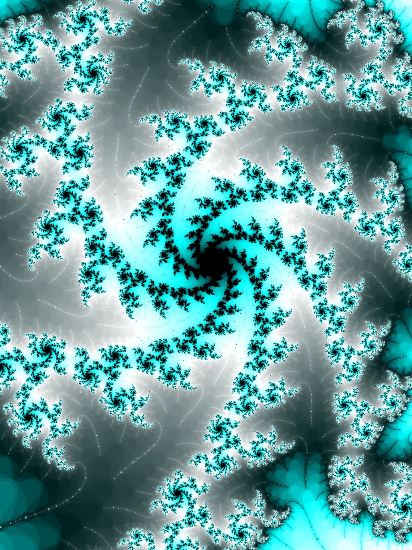 Spirala niebieski fraktal