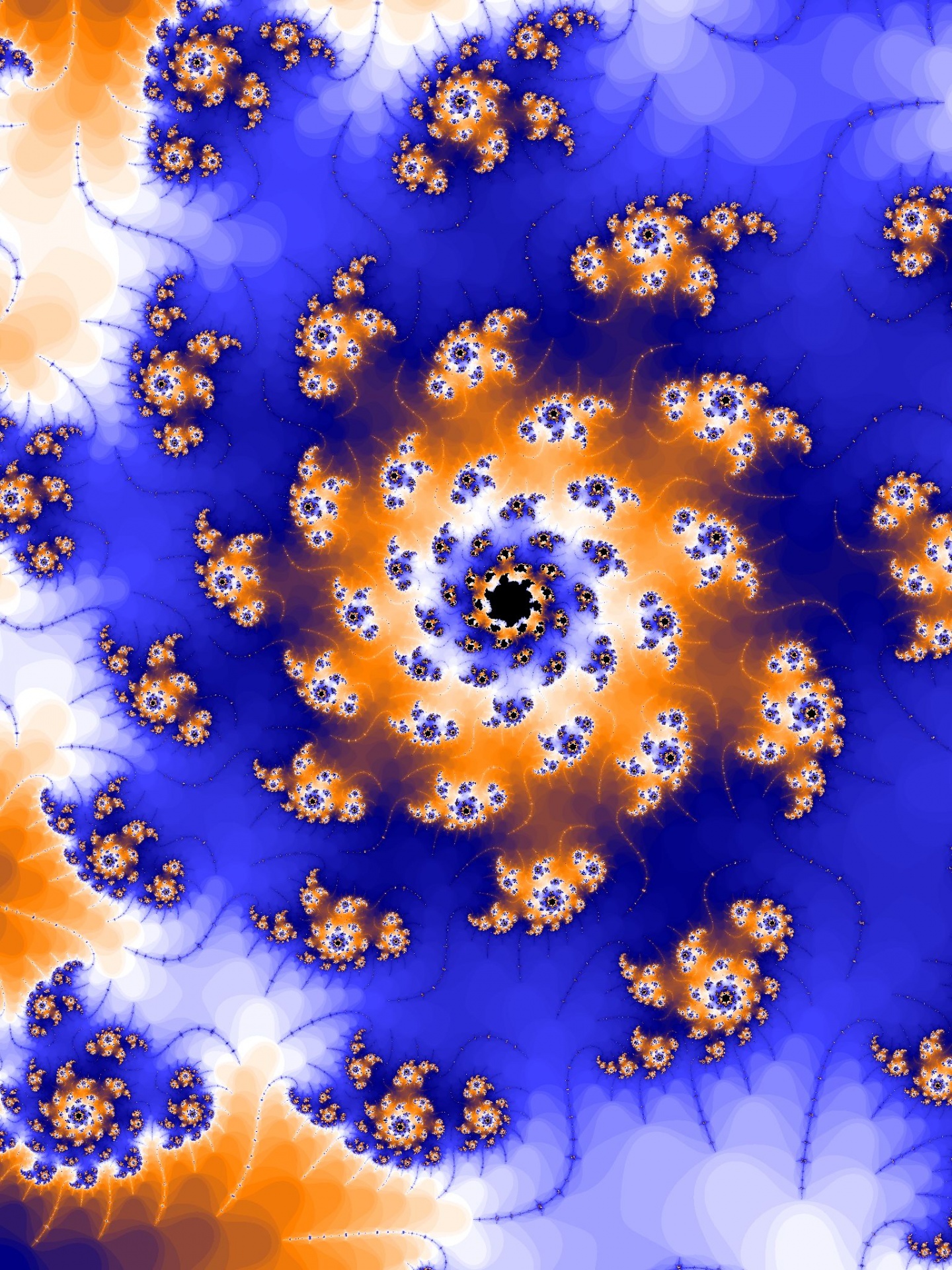 Blauw - oranje fractal