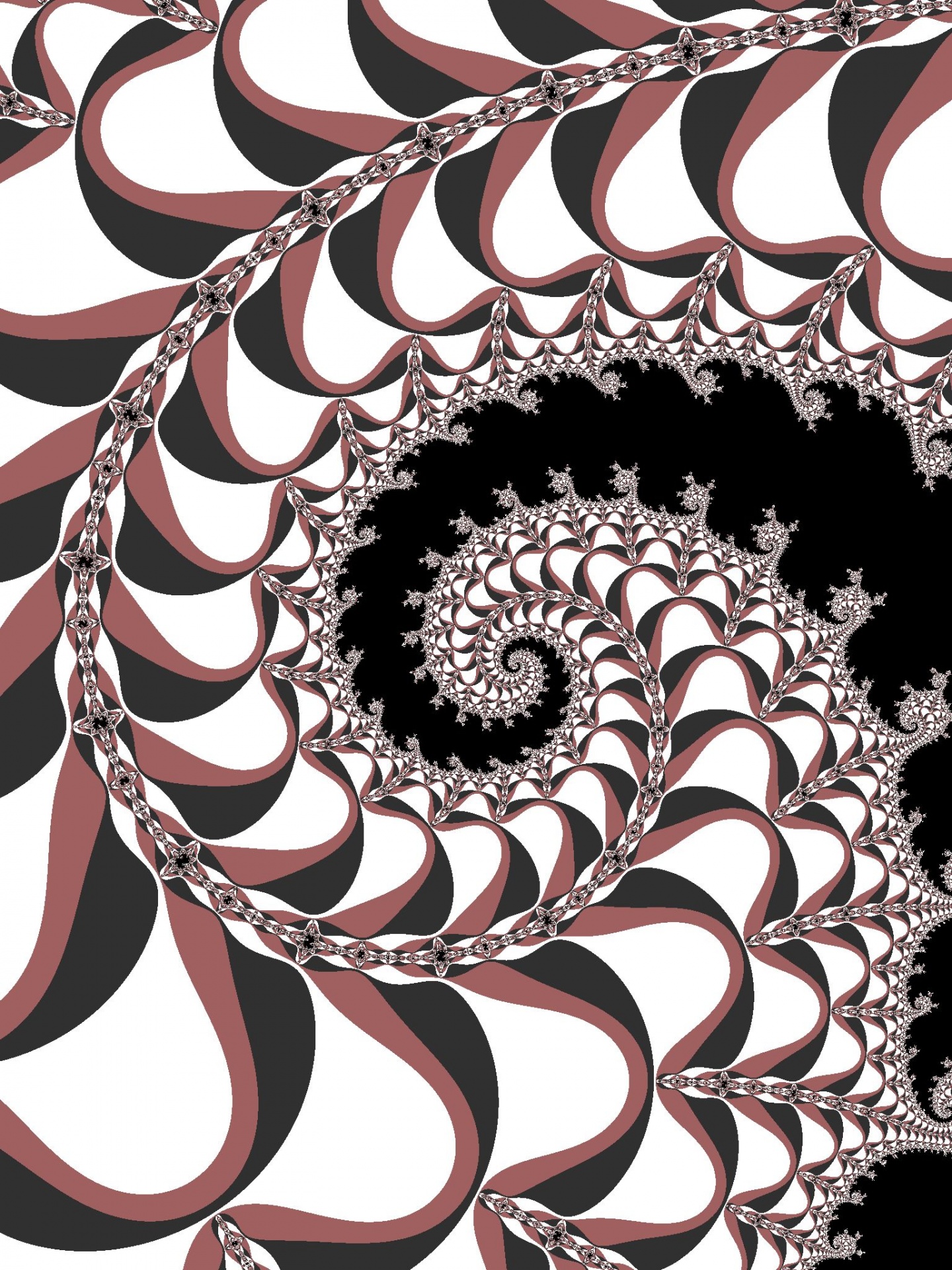 Bruine fractal spiraal