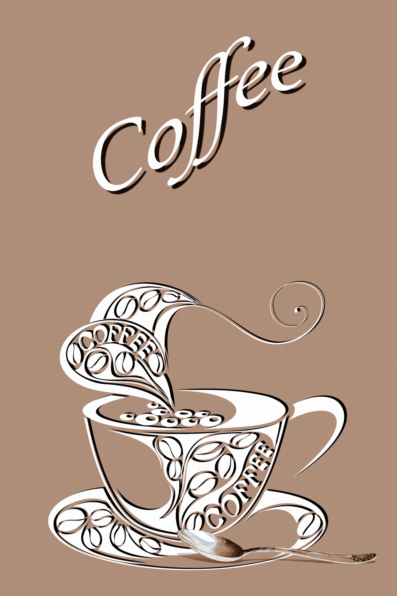 Koffie Logo Illustratie