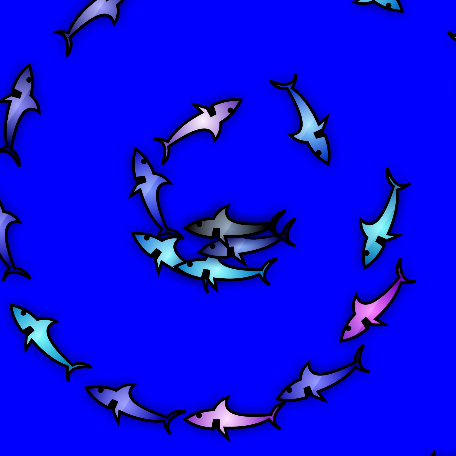 Kleur haaien