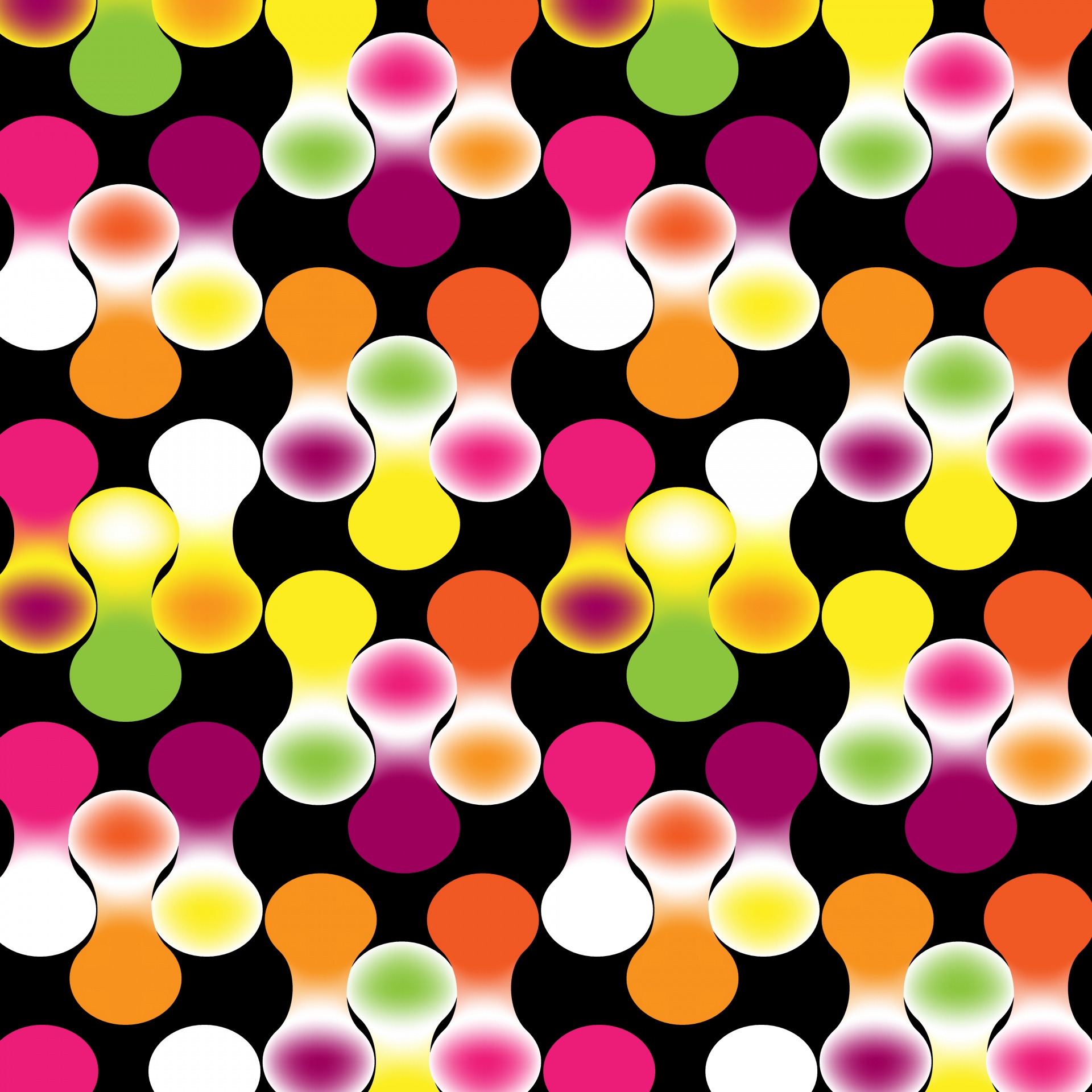 Colorful Connect-circles Pattern