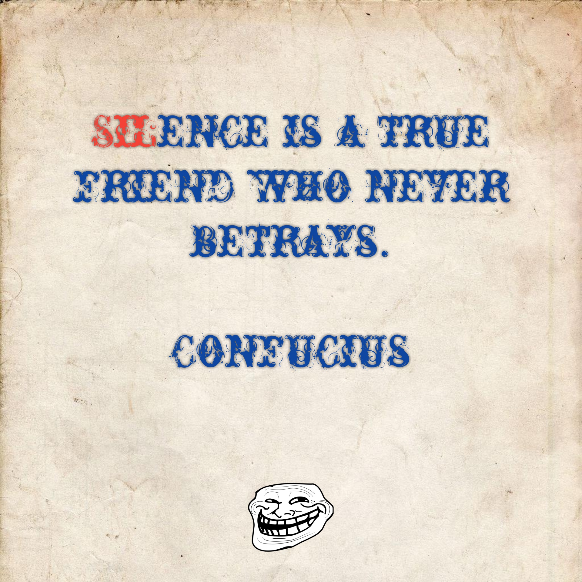 Confucius citaat op stilte