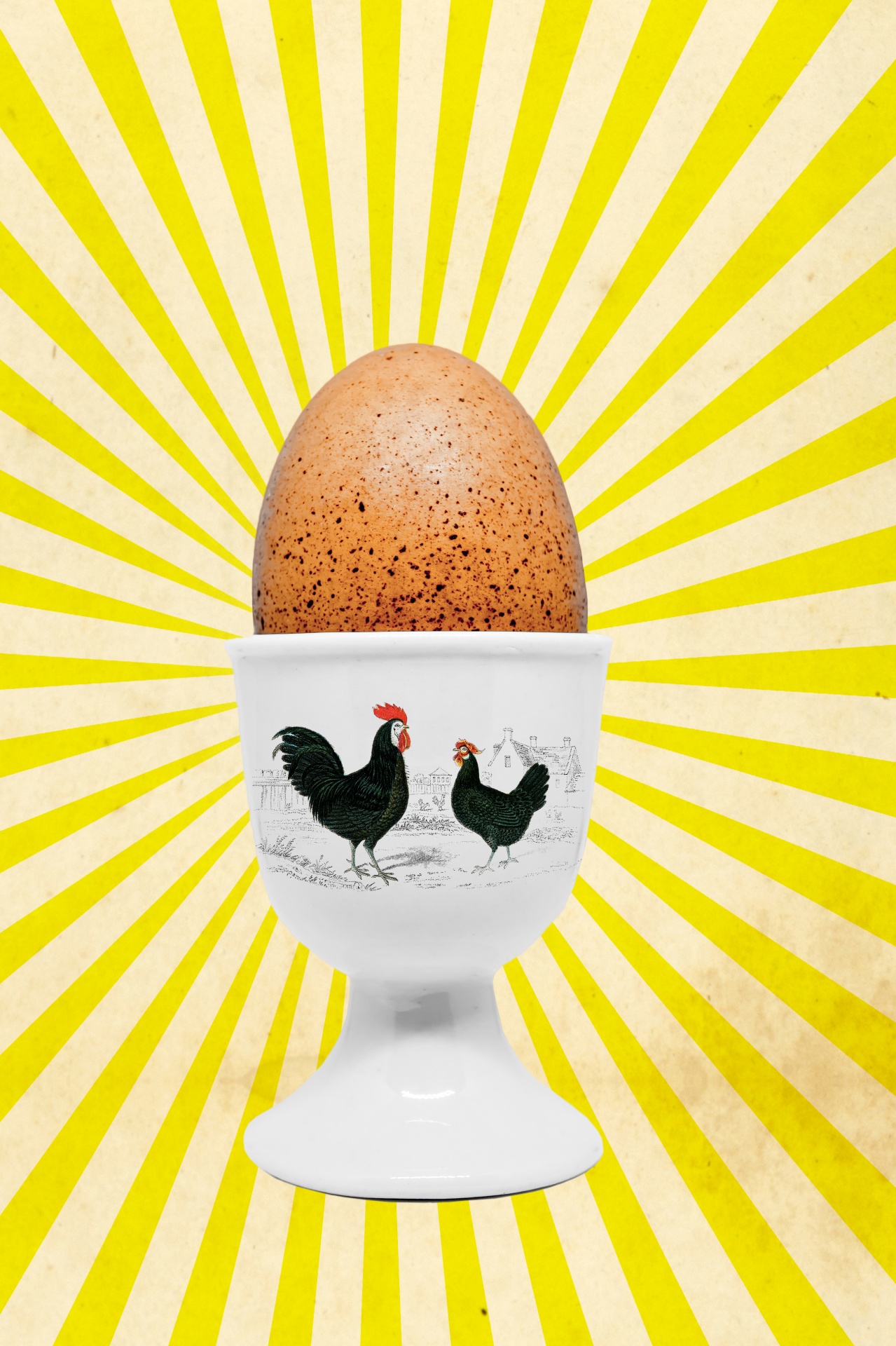 蛋杯公鸡装饰