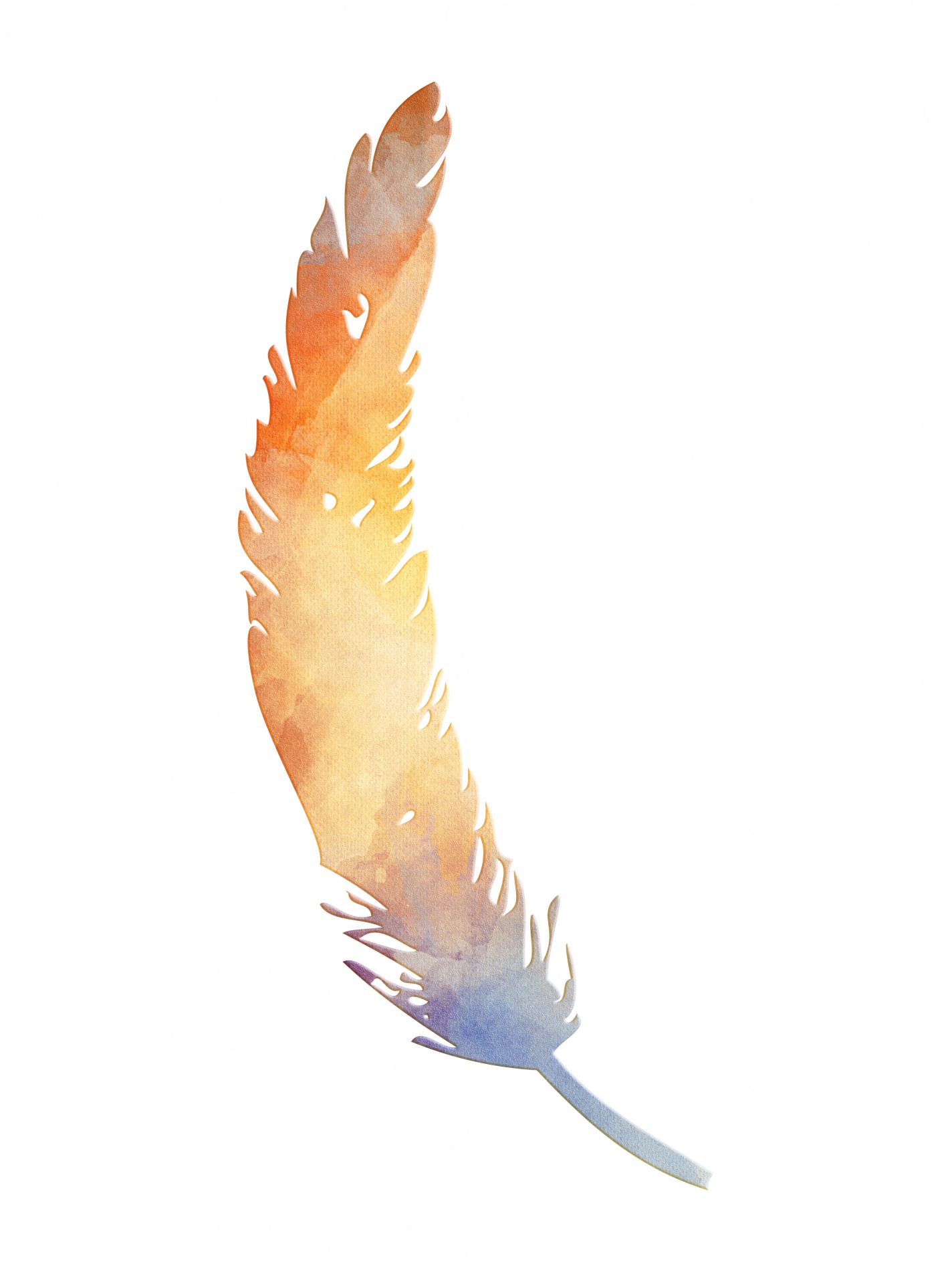 Feather Watercolor Clipart