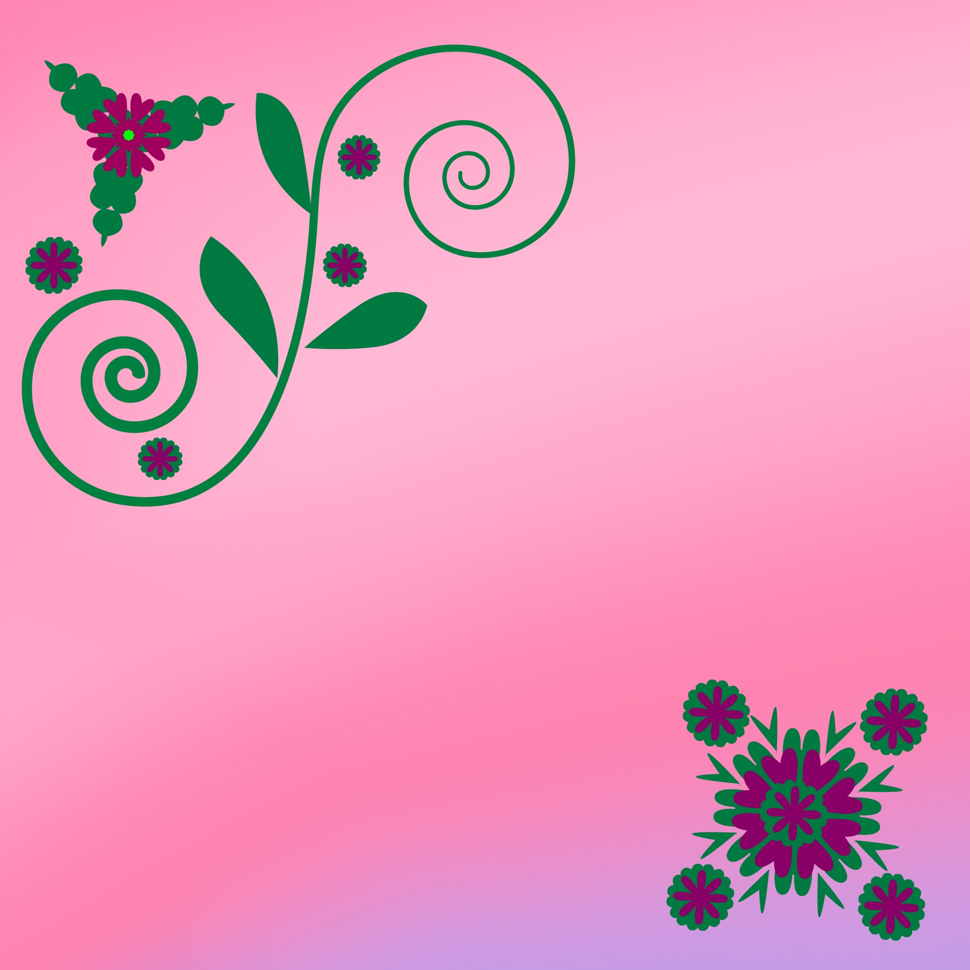 Cartão rosa floral