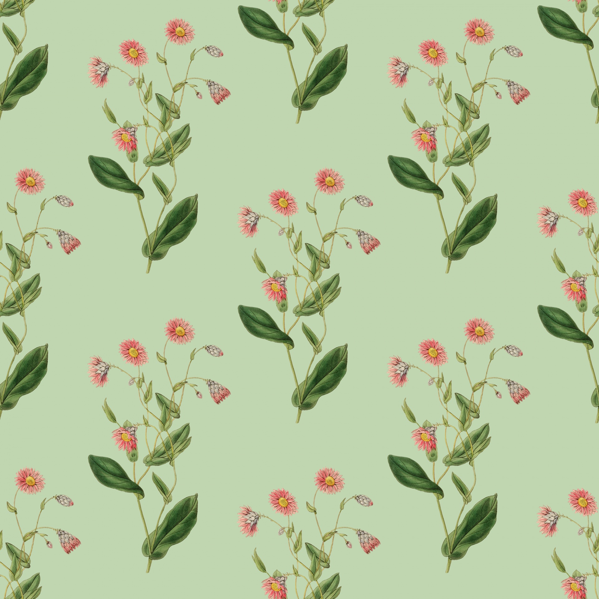 Floral Vintage Wallpaper patroon