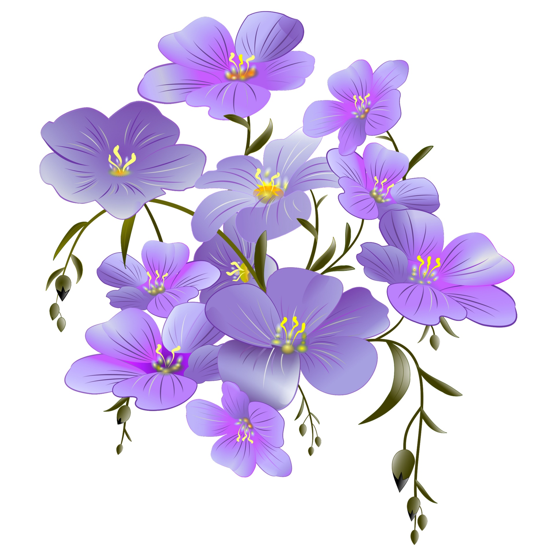 Flowers Clipart Purple Free Stock Photo - Public Domain ...