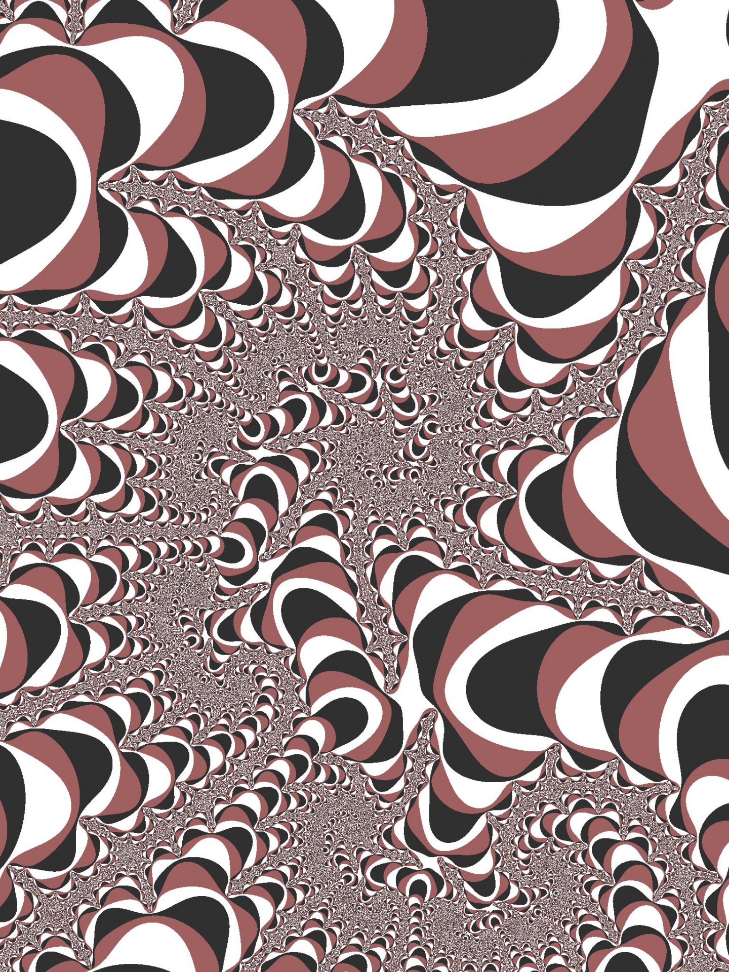 Fractaal patroon in een bruine kleuren