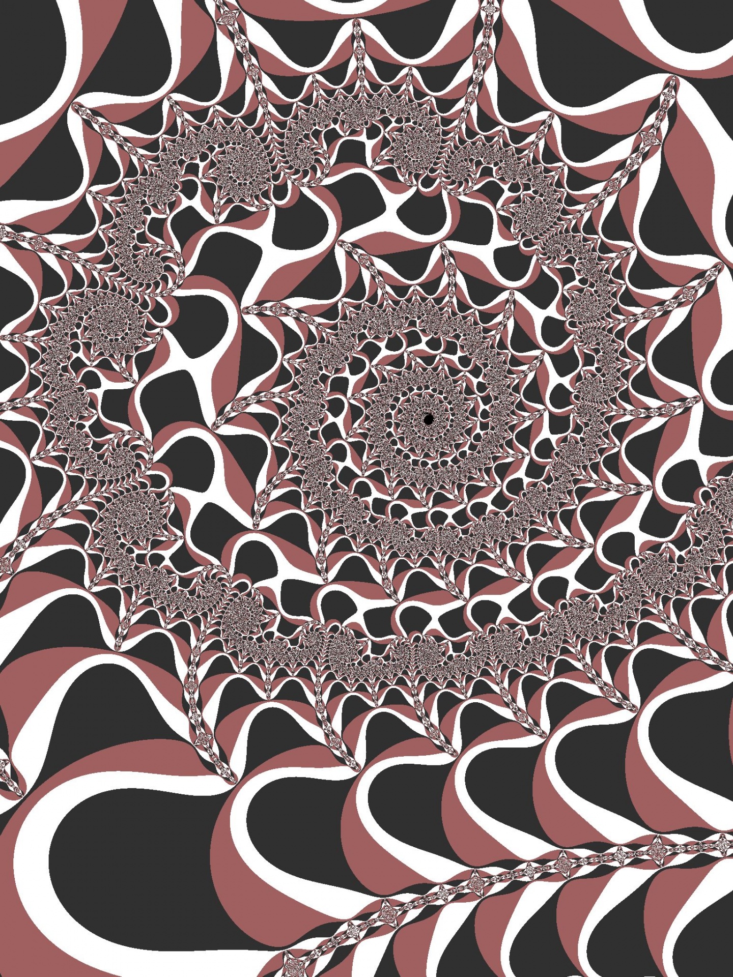 Fractal Spiral In A Brown Colors