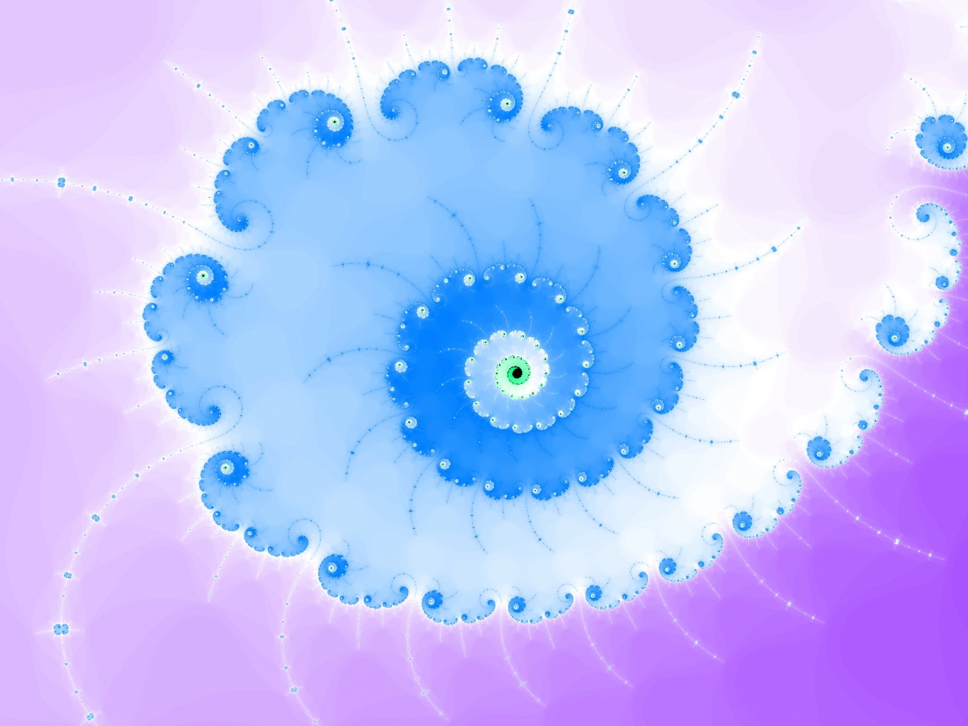 Fractal spiraal in een paars - blauw