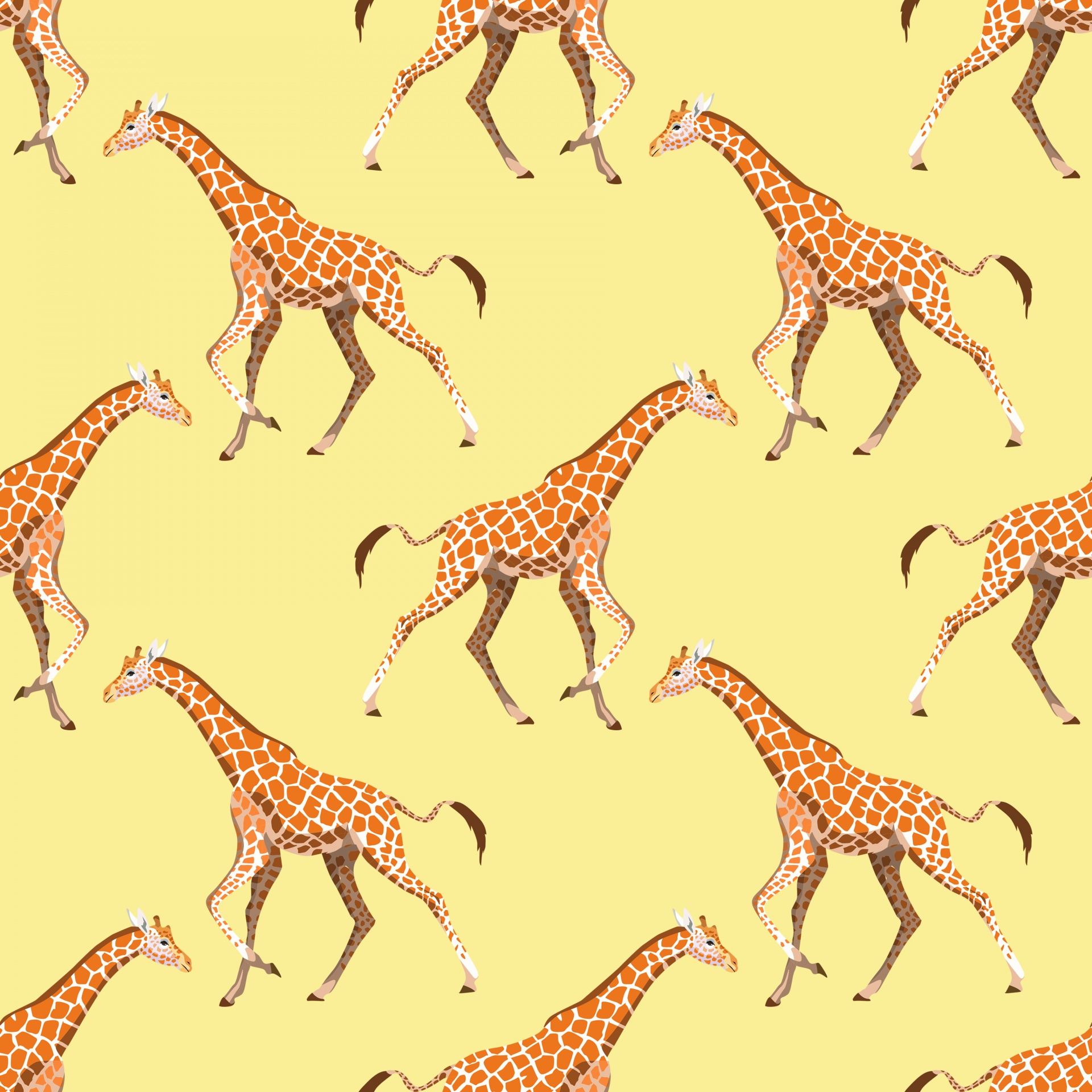 Giraffe behangpatroon