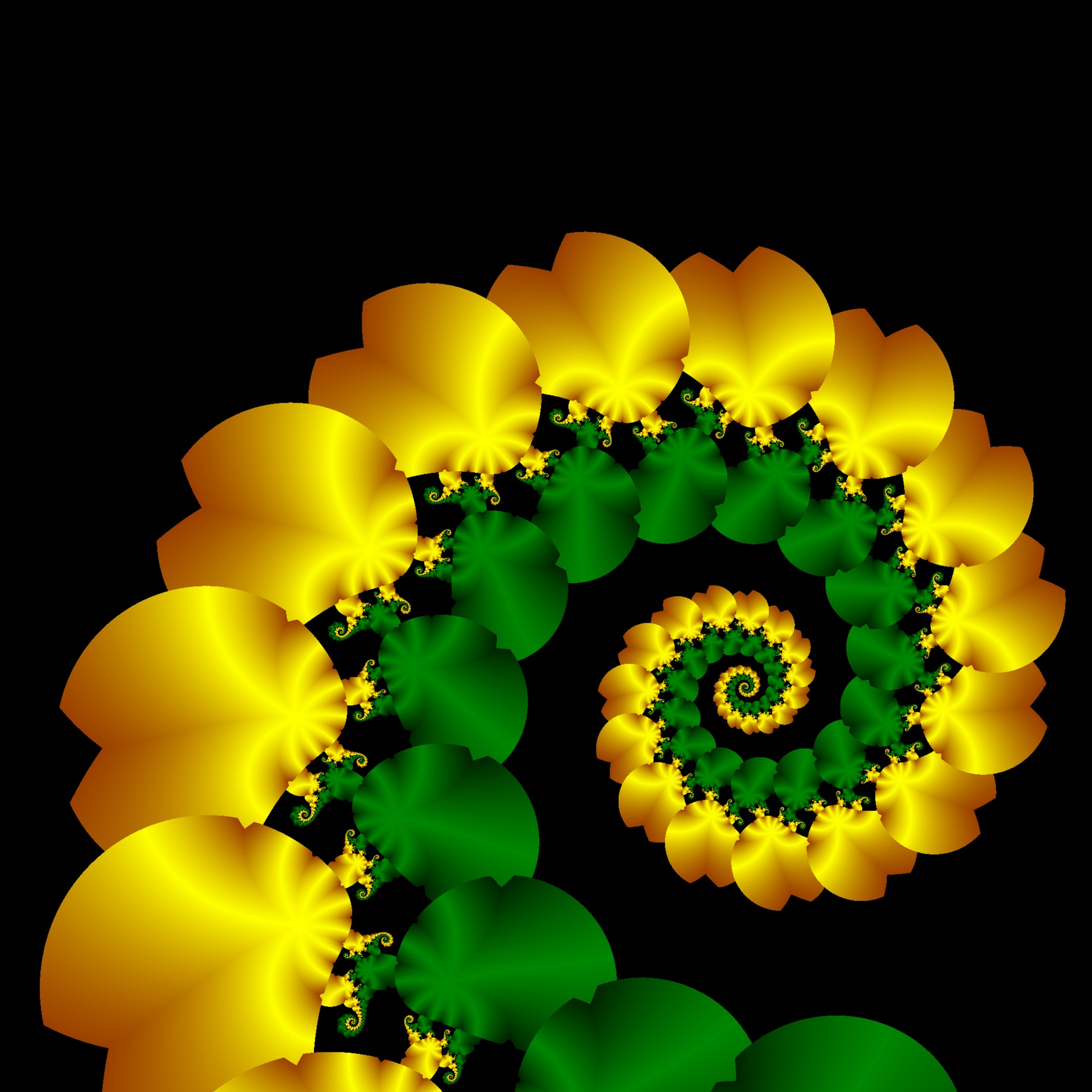 黄金绿色螺旋