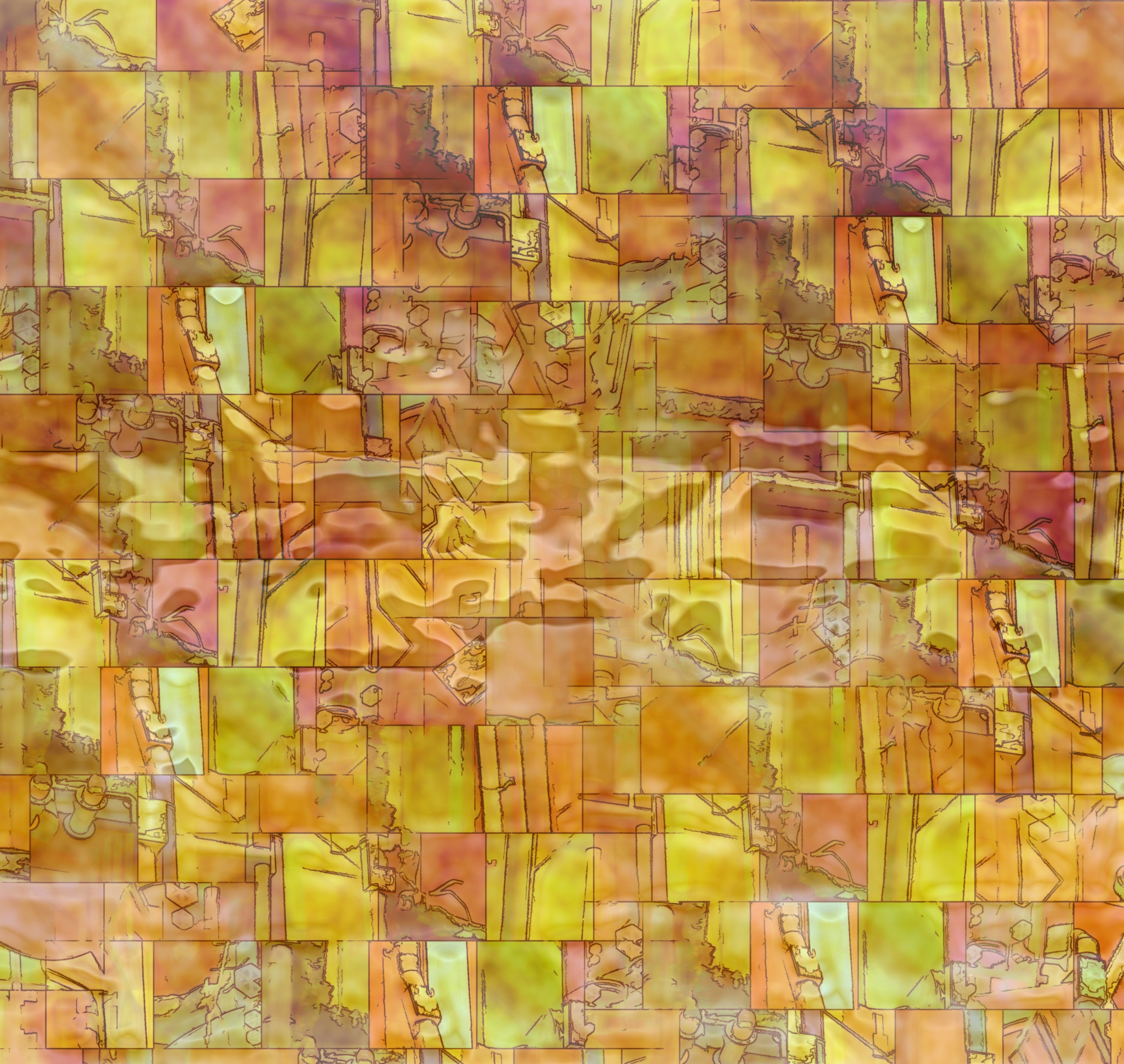 Gouden vierkanten abstracte achtergrond