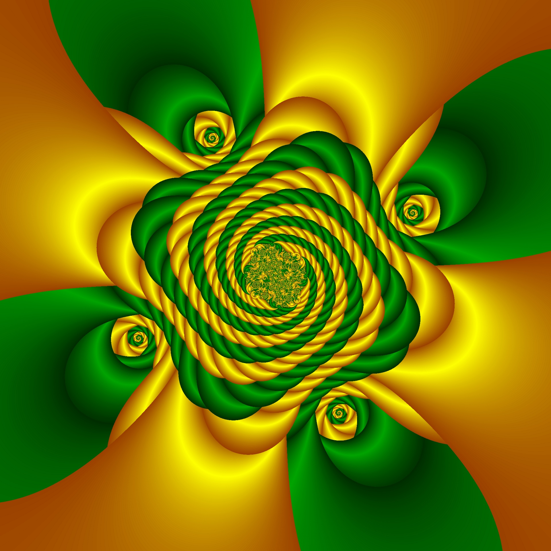 Golden Green Spiral