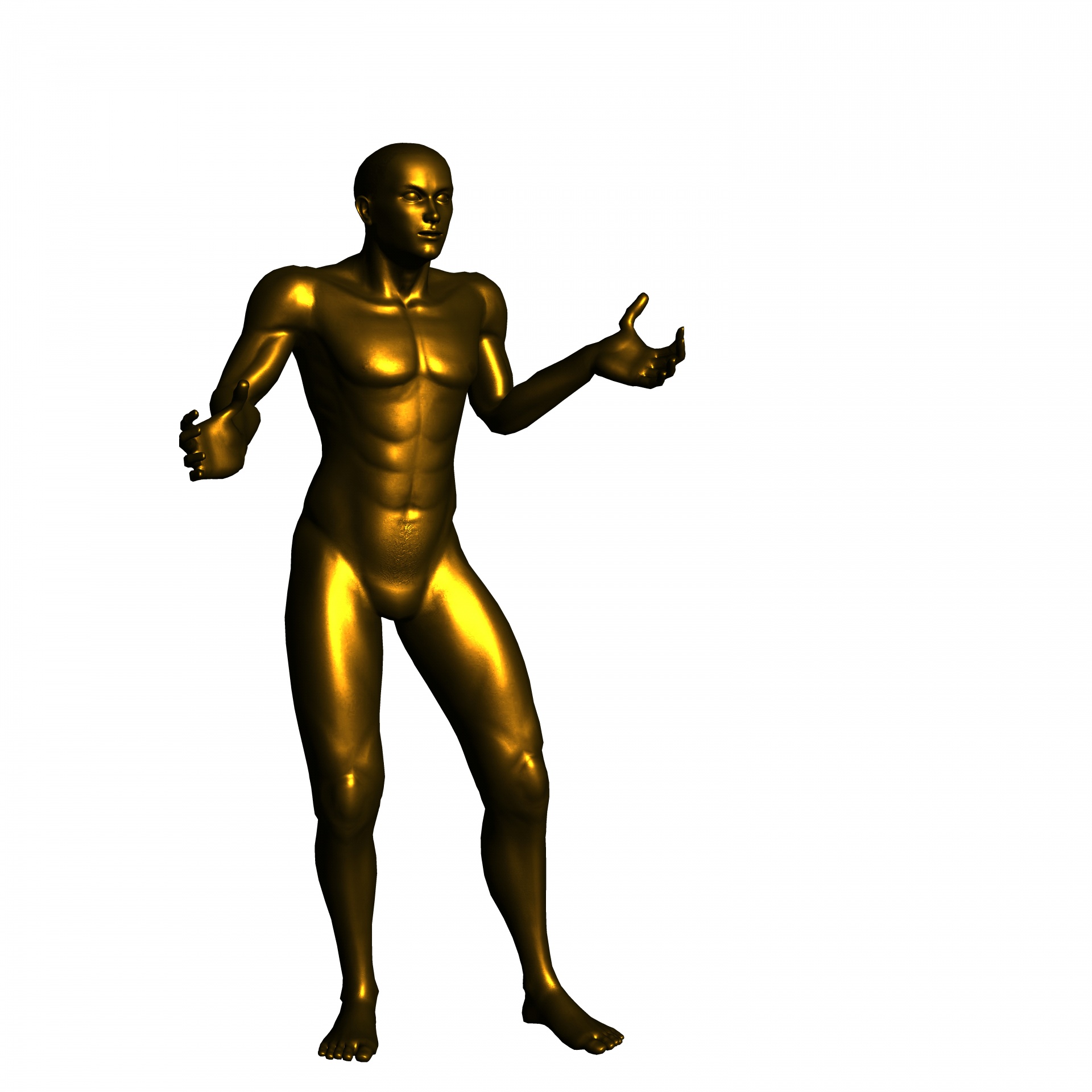 Gouden mannequin