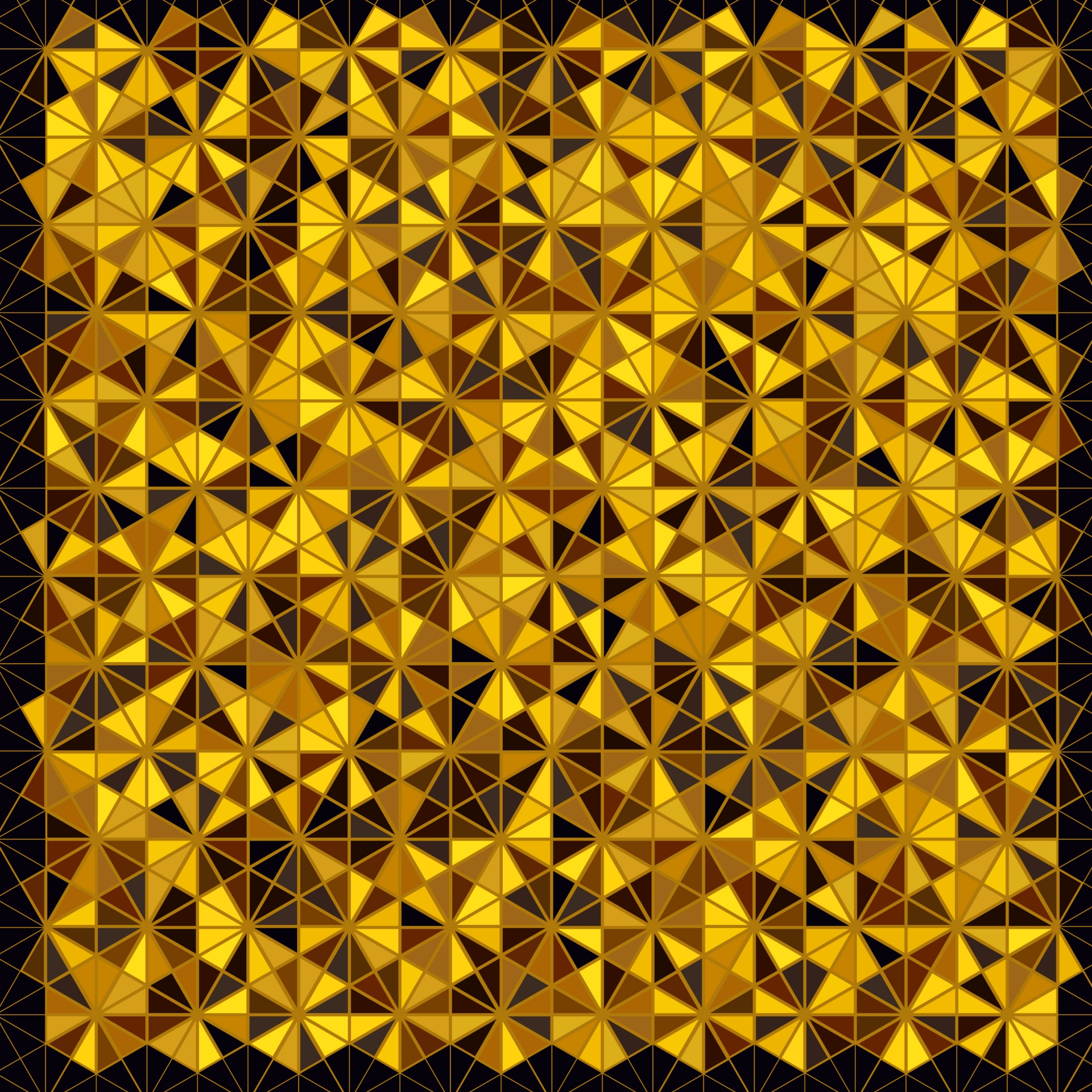 Gouden driehoeken mozaïek achtergrond