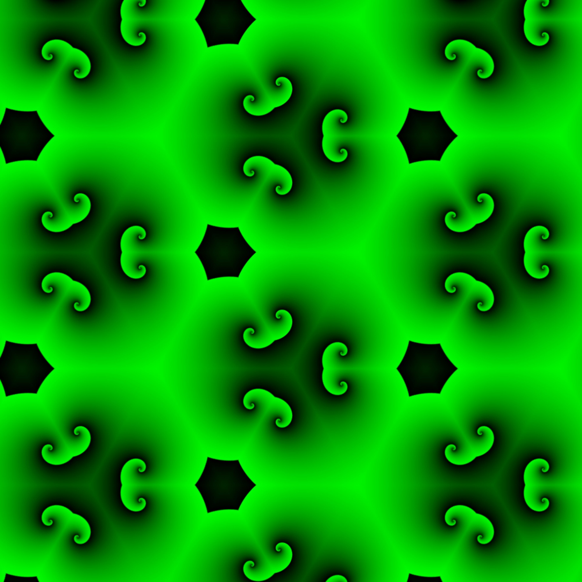 Groene zwarte driehoeksspiraal