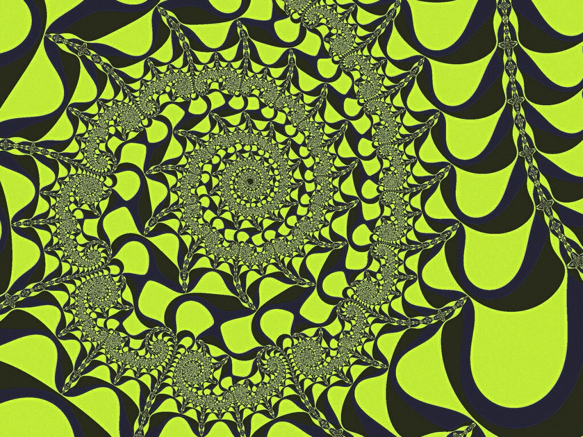 Groene fractal spiraal