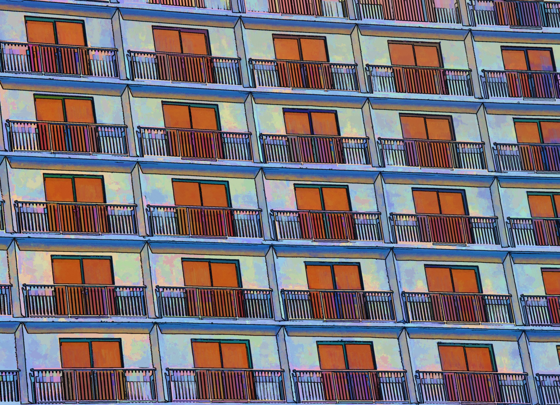 Hotel Windows Achtergrond Bruin