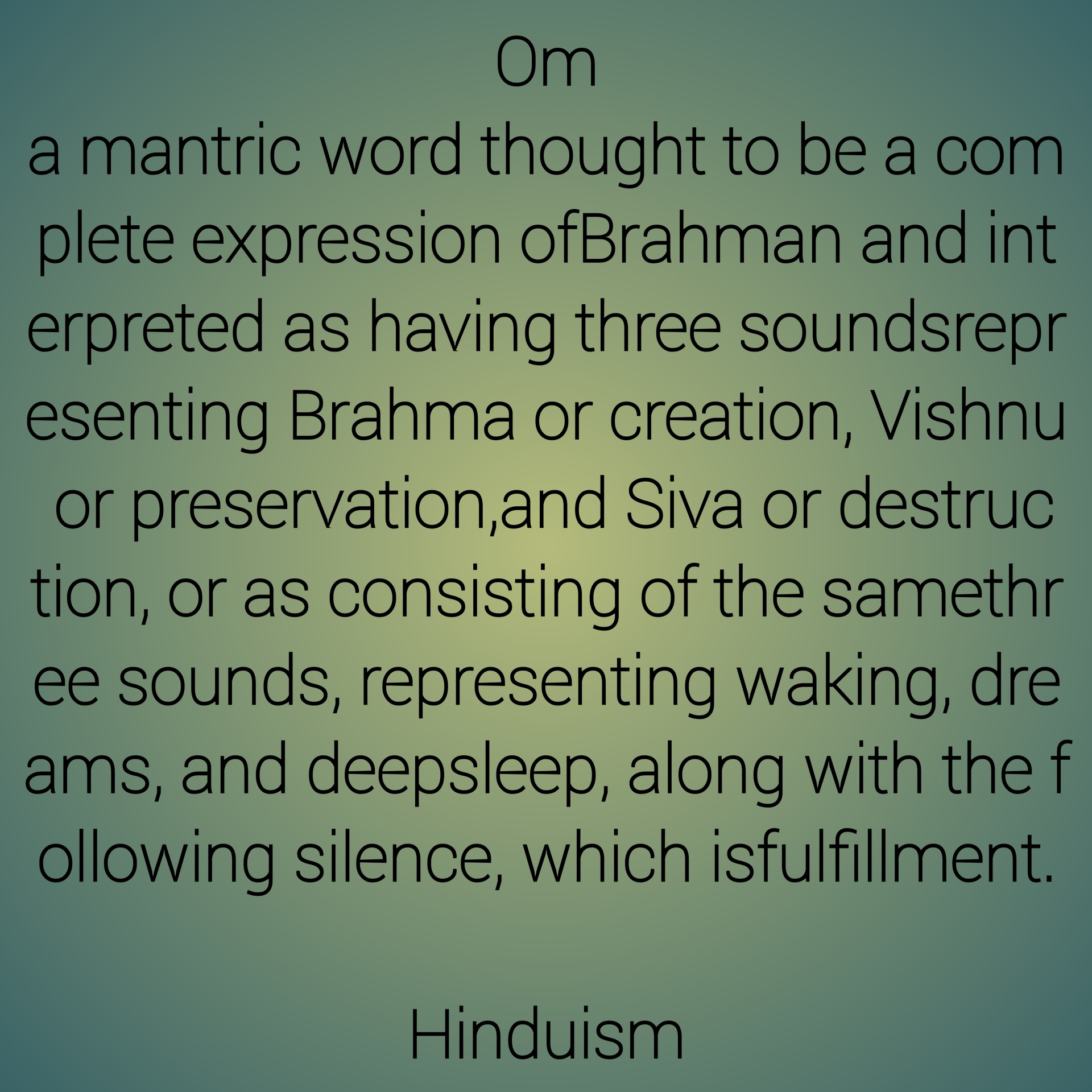 Om definitie in het hindoeïsme