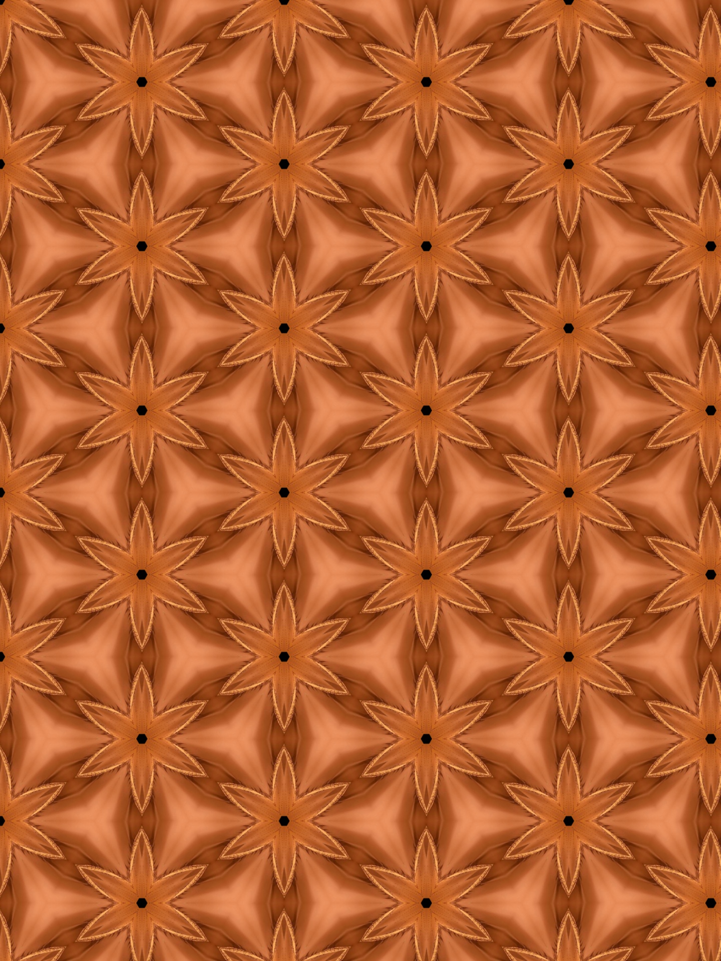 Oranje bloemen textielpatroon