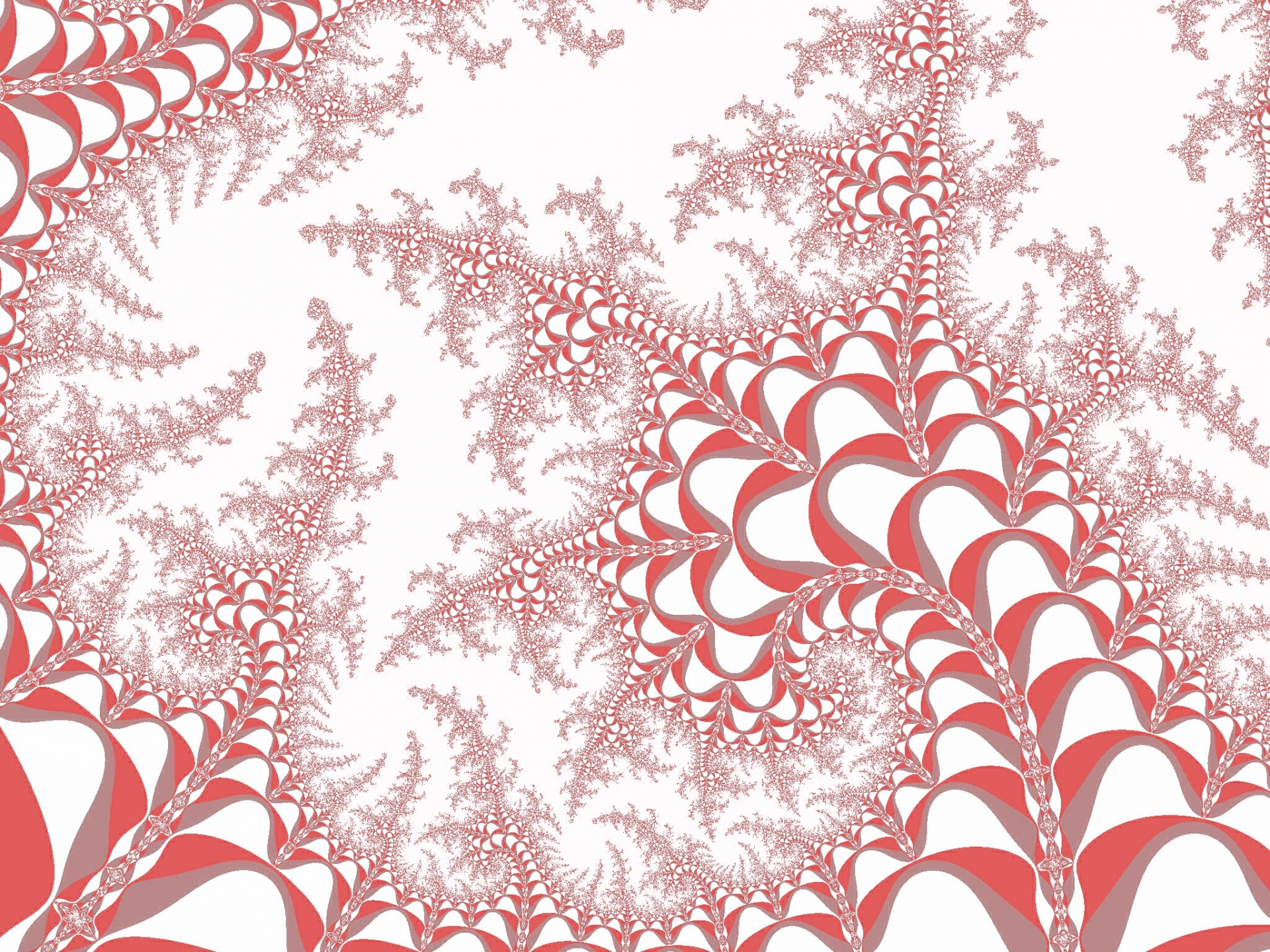 Roze fractal spiraal