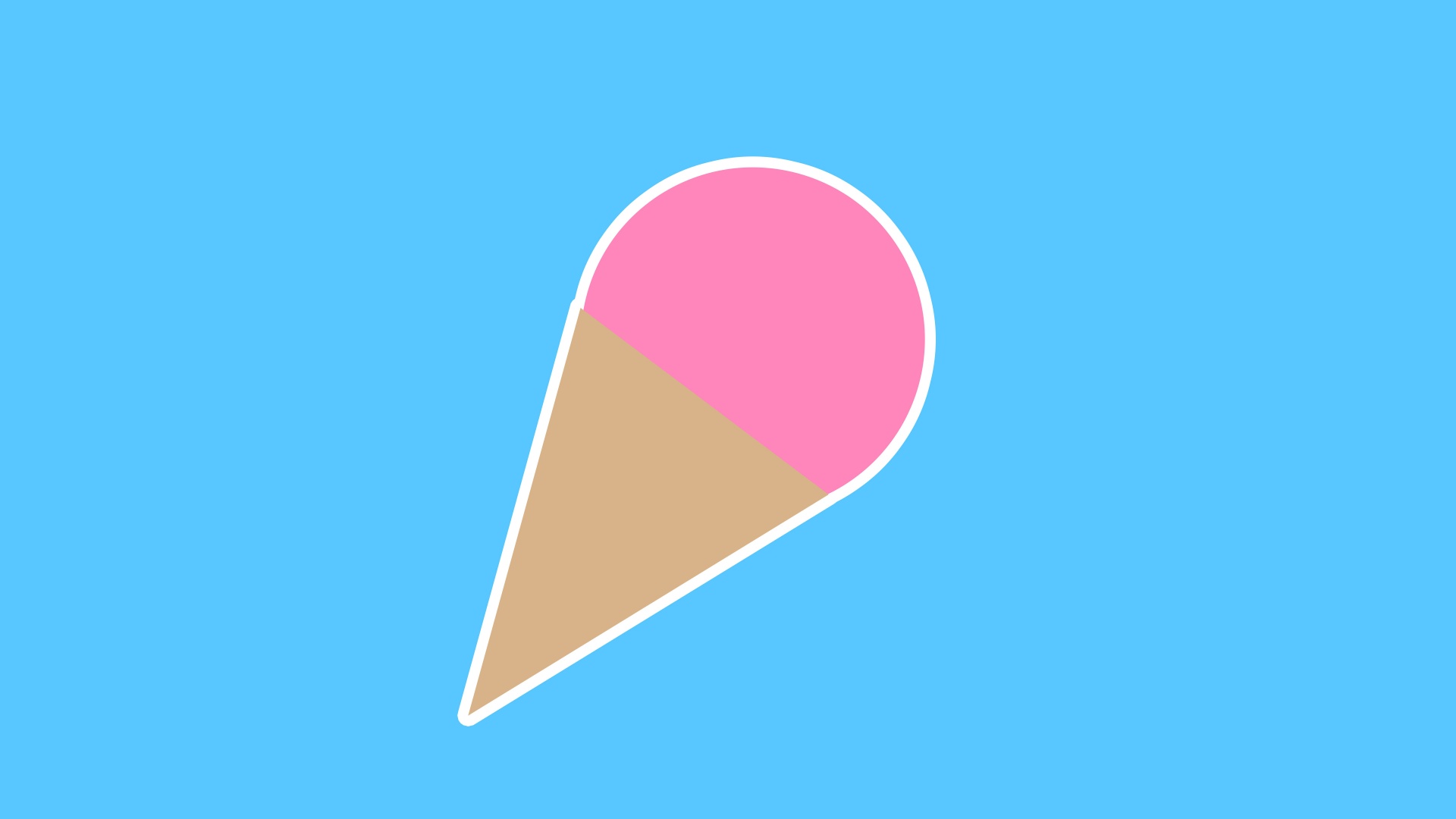 粉红色的冰淇淋