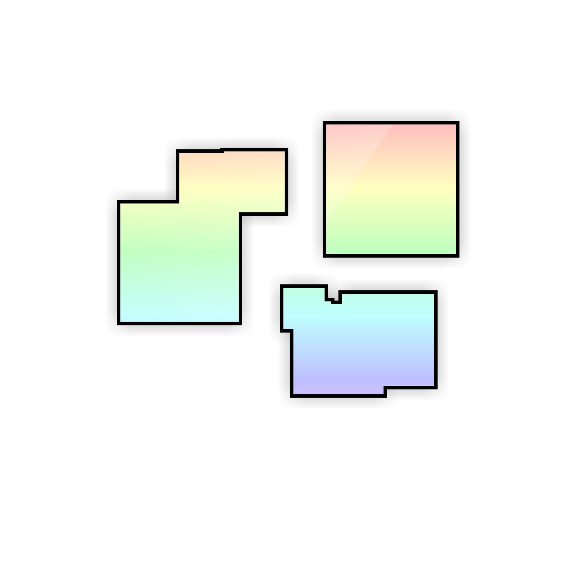 Regenboog polygonen