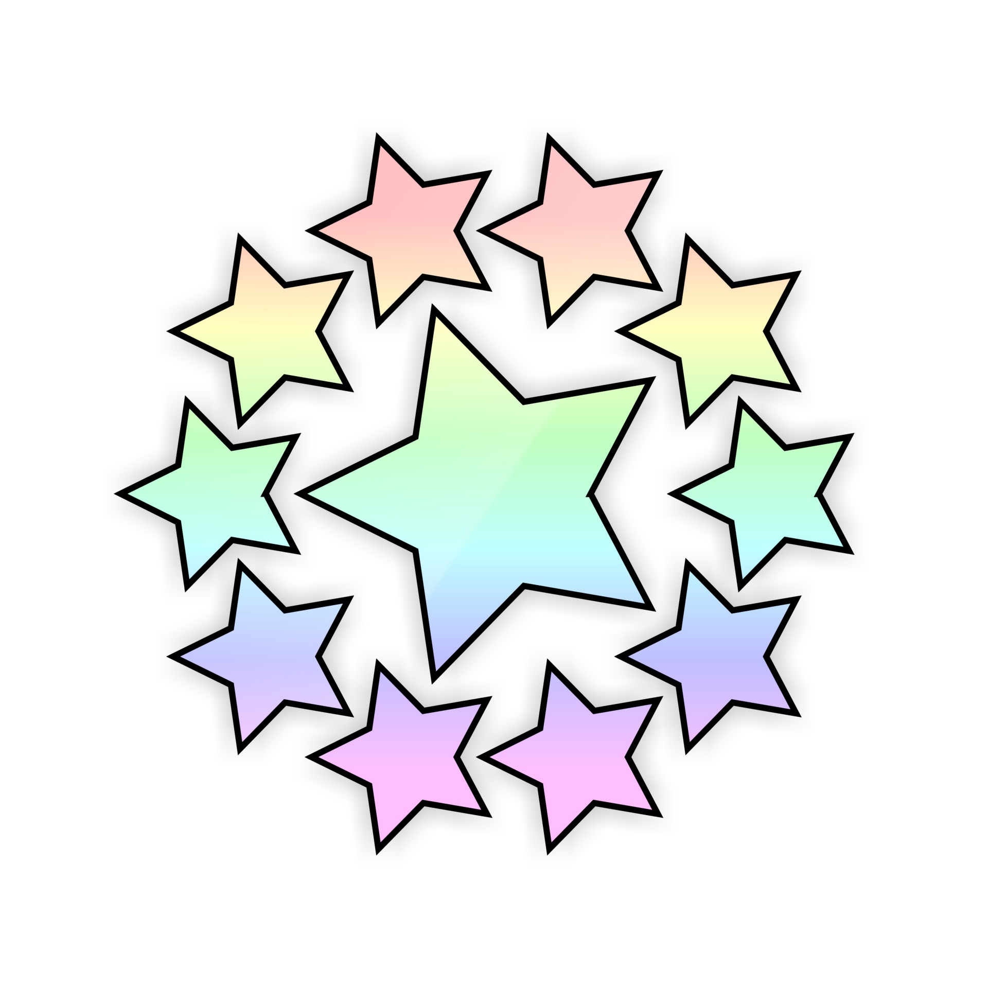 Regenboog sterren