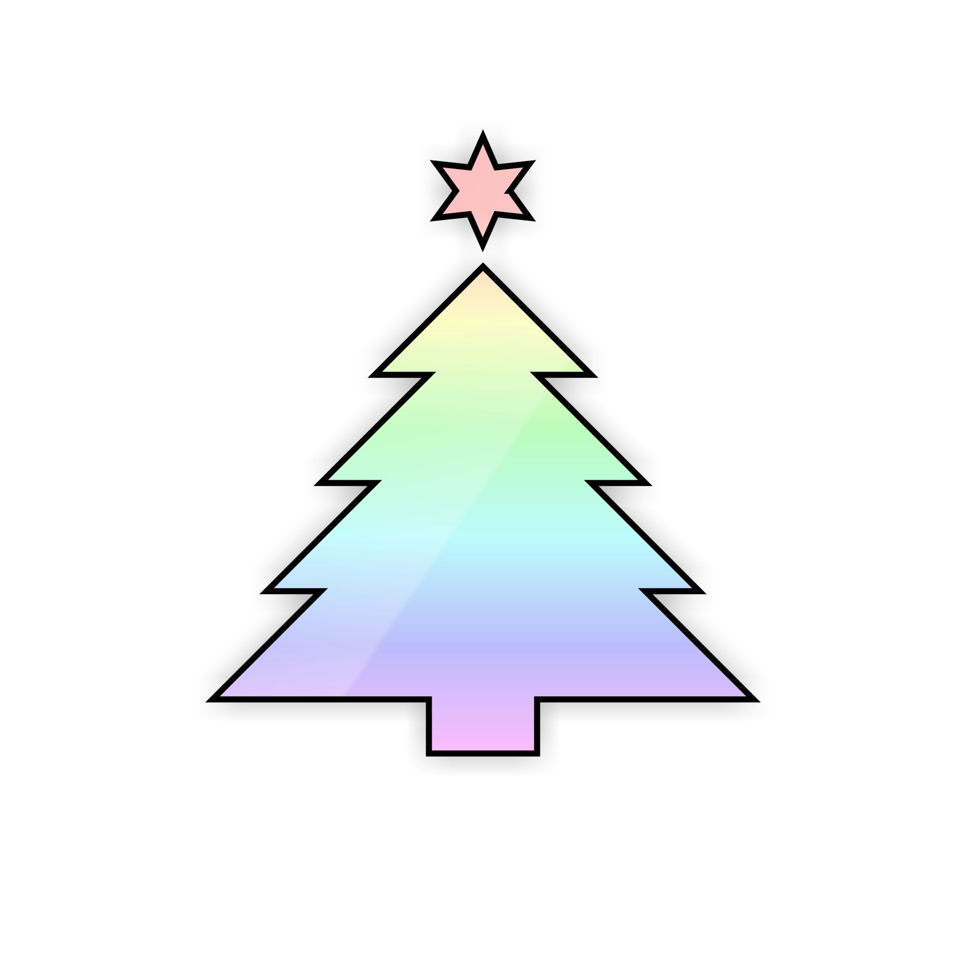 彩虹圣诞树