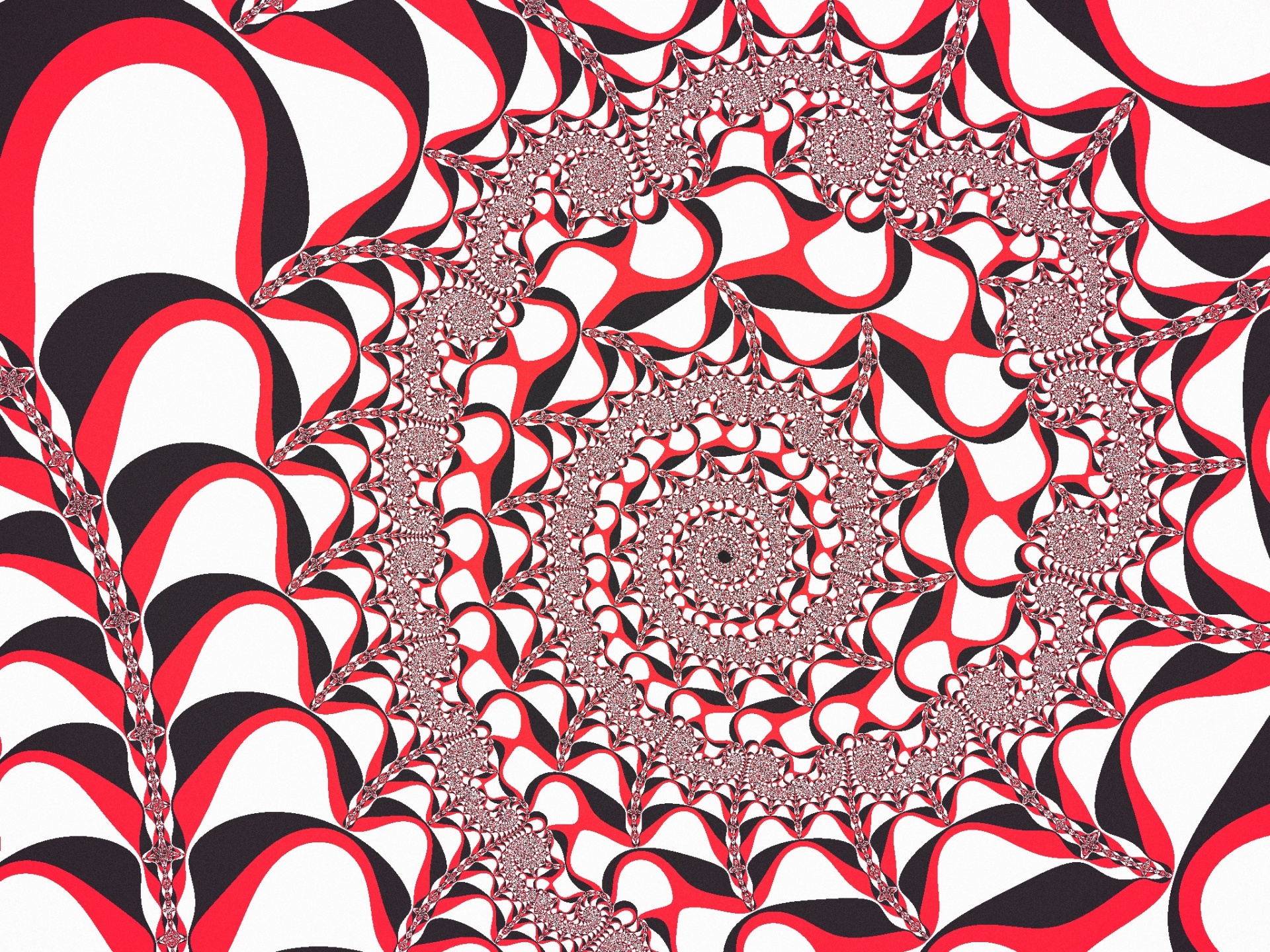 Fraktal czerwony spirali